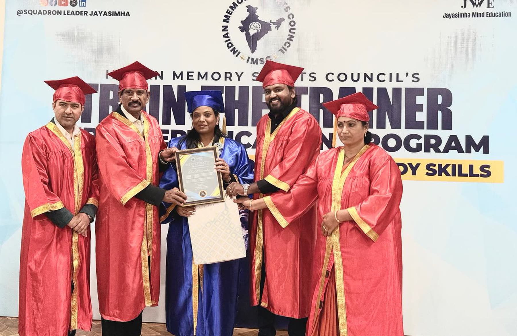 Certification ceremony with fellow trainers